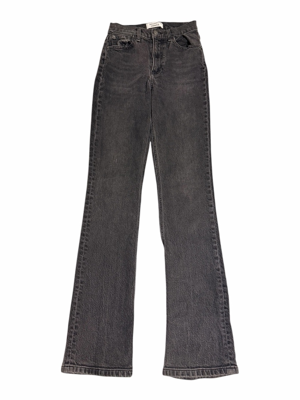 Reformation Washed Black Flare Jeans